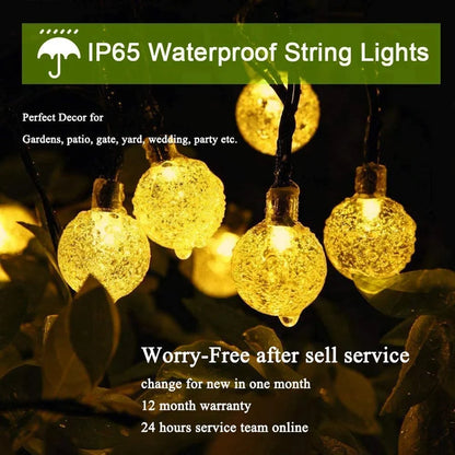 Solar Crystal Globe LED String Lights